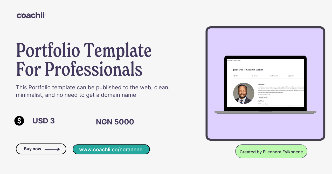 Notion Portfolio Template