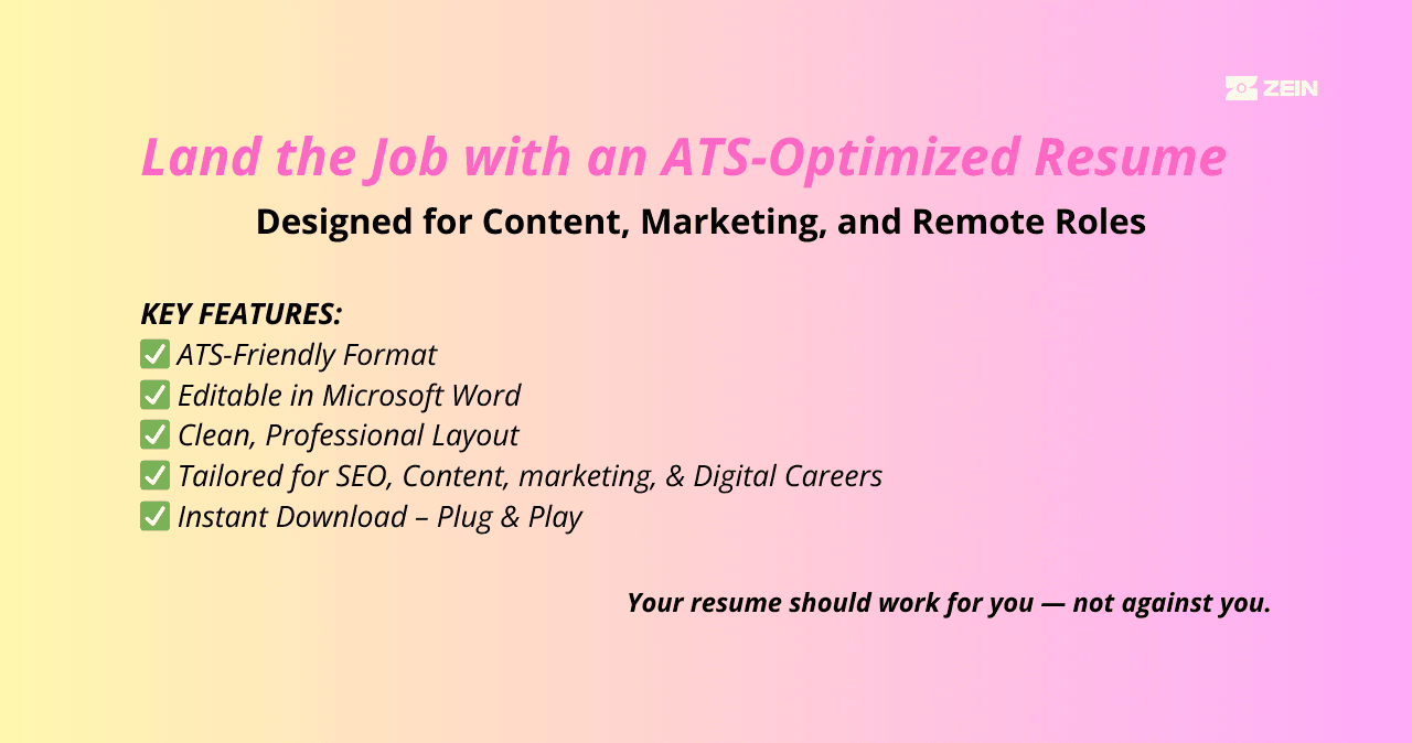 ATS-Friendly Resume Template (Word Format)