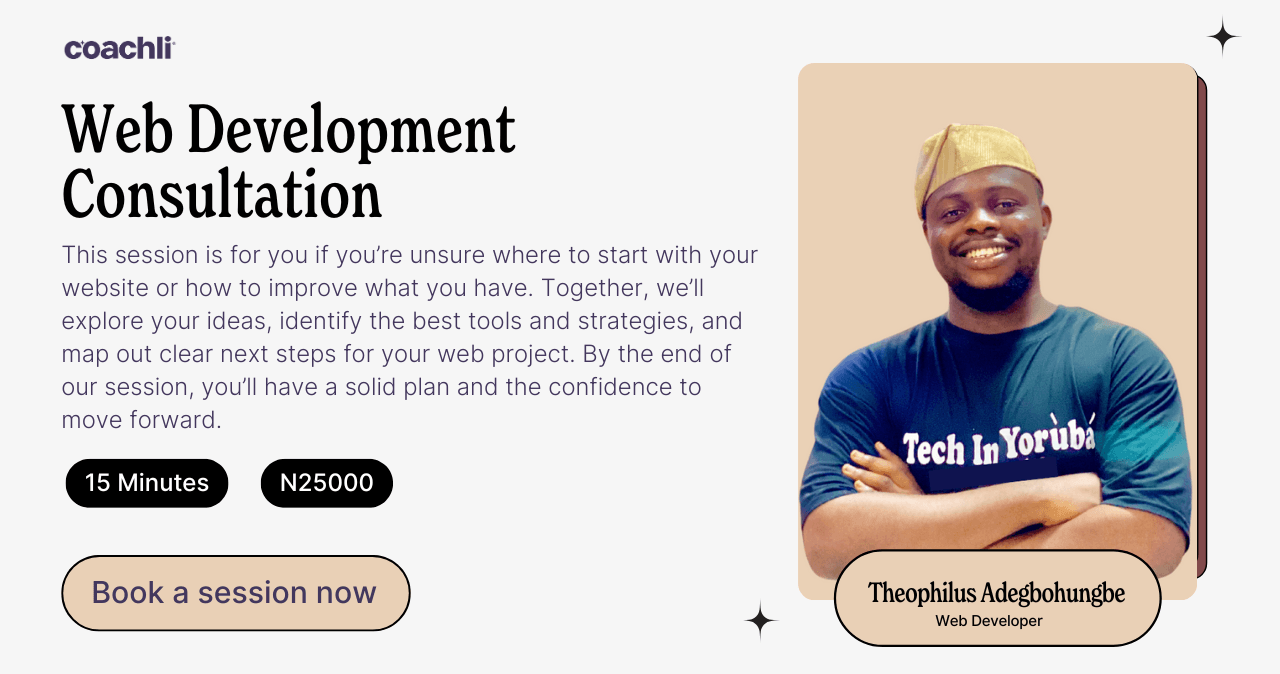 Web Development Consultation With Theophilus