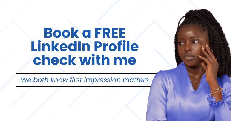 Book a FREE LinkedIn Profile check with me